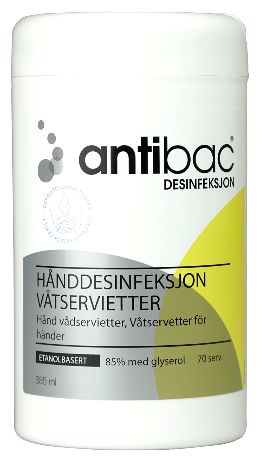 Handdesinfektion servett Antibac - 17x22cm 70st/rör - 70 st