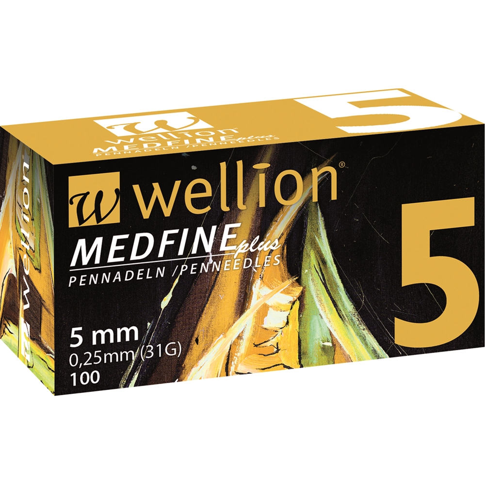 Pennkanyl Wellion Medfine plus - 31 G (0,25mm) x 5mm orange - 100 st