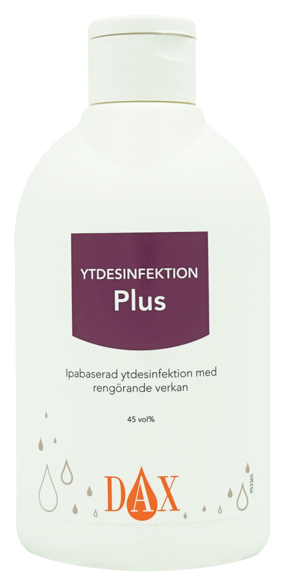 Ytdesinfektion Dax Plus, IPA 45% - 300ml m tensid
