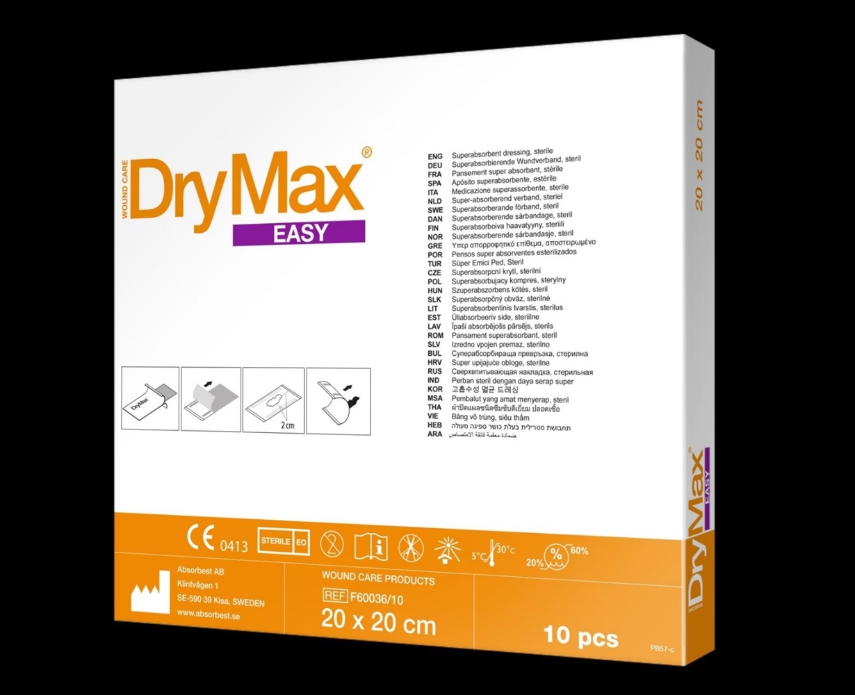 Superabsorberande förband DryMax Easy - 20x20cm - 10 st