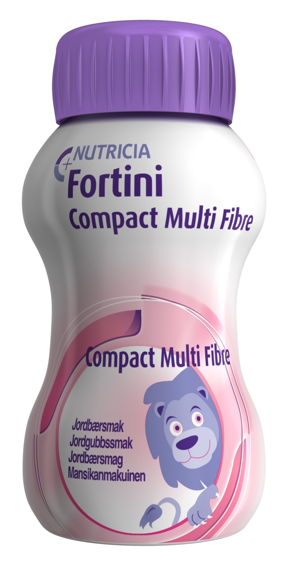 Fortini compact Multi fibre - 4x125ml Jordgubb - 4 st/förp.