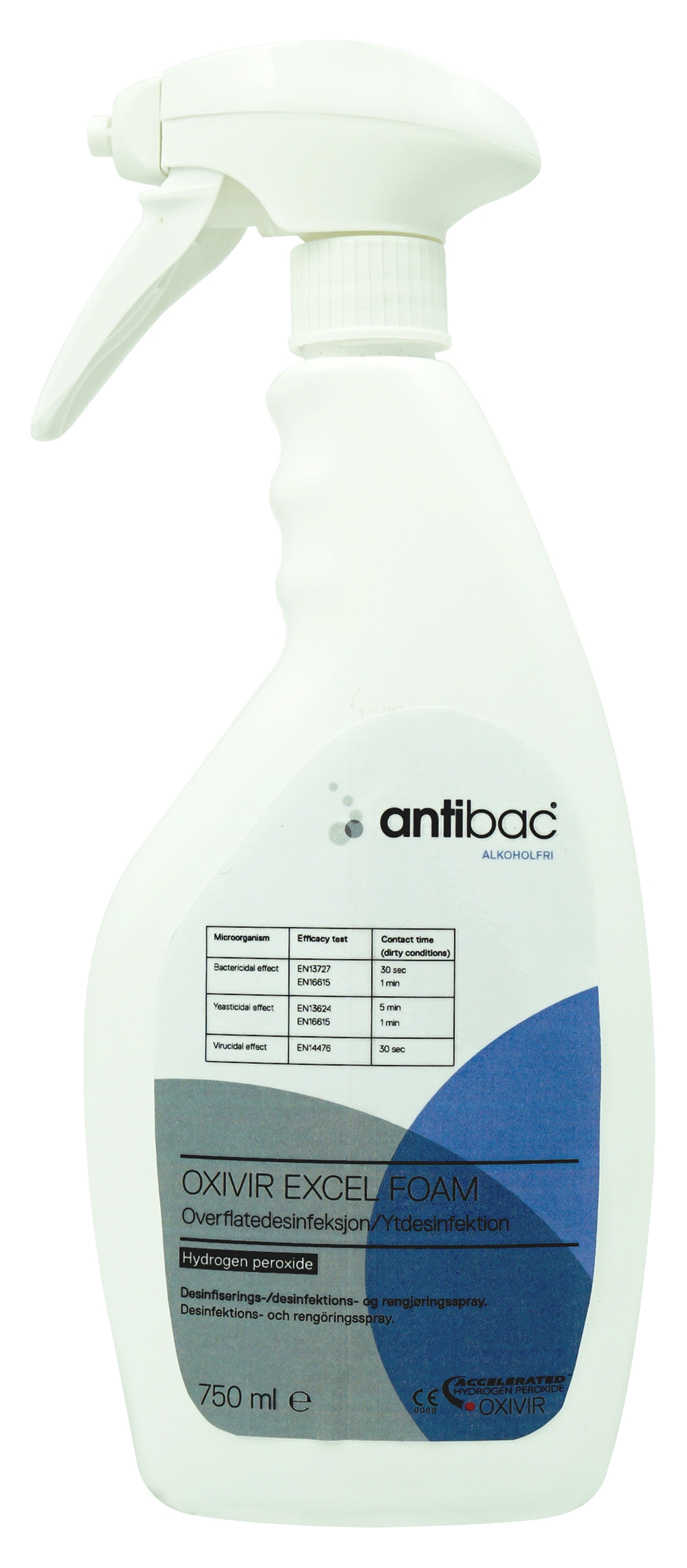 Ytdesinfektion Antibac  - 750ml Oxivir Excel Foam Spray