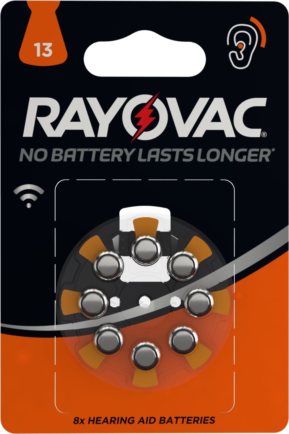 Rayovac hörapparatsbatteri - Storlek 13 HAB - 8pack - 8 st