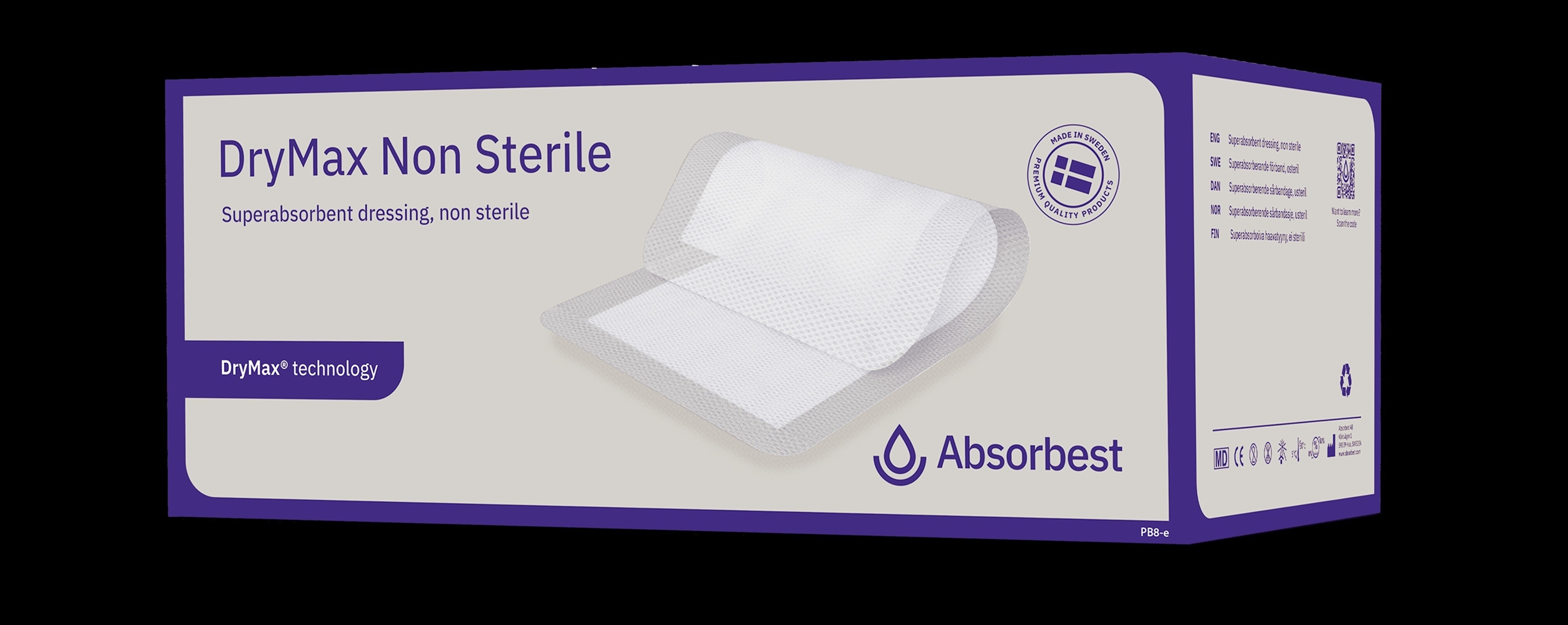 Superabsorberande förband DryMax, 20x30cm osteril - DryMax - 1