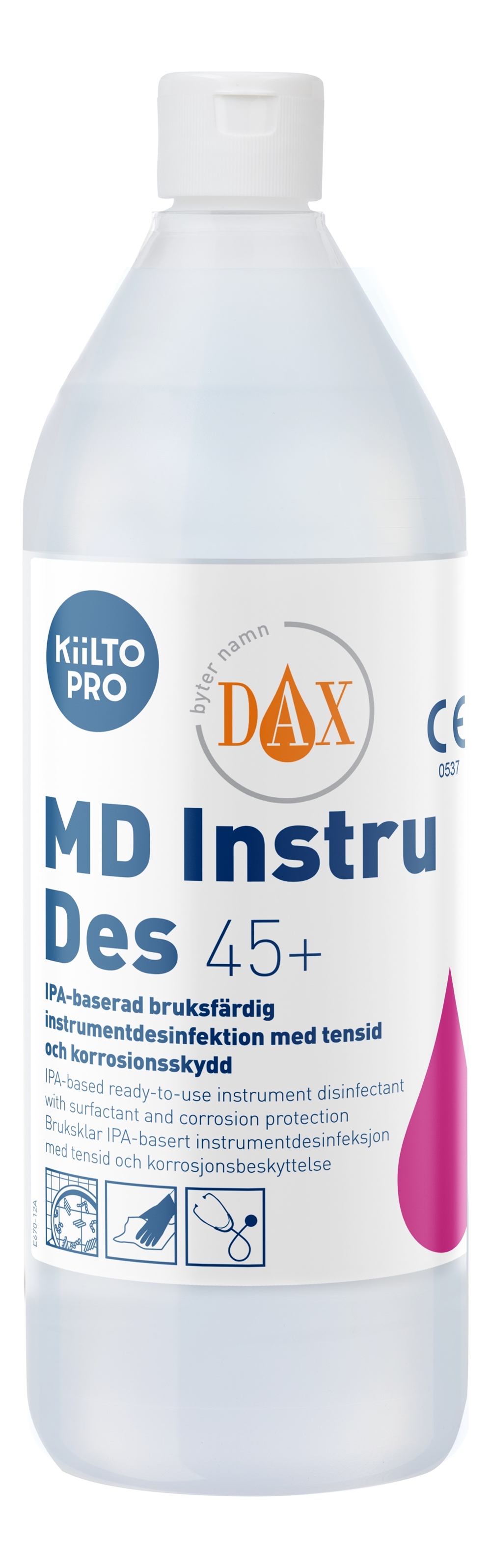 Ytdesinfektion Kiilto Pro MD Instru Des IPA 45+ - 1000ml m korrosionsinhibitor