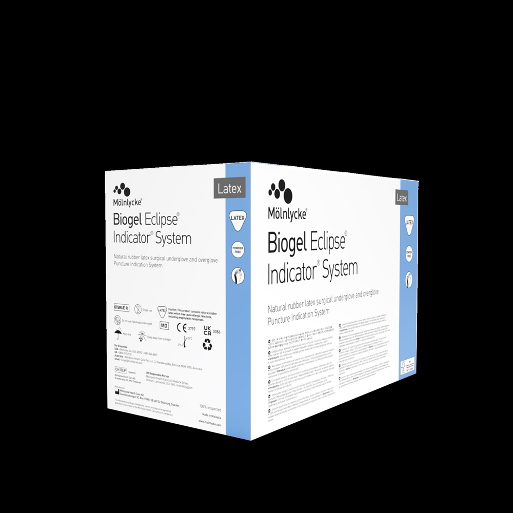 Handske op Biogel pf dubbelpar, 8,5 Eclipse Indicator System - Biogel - 2