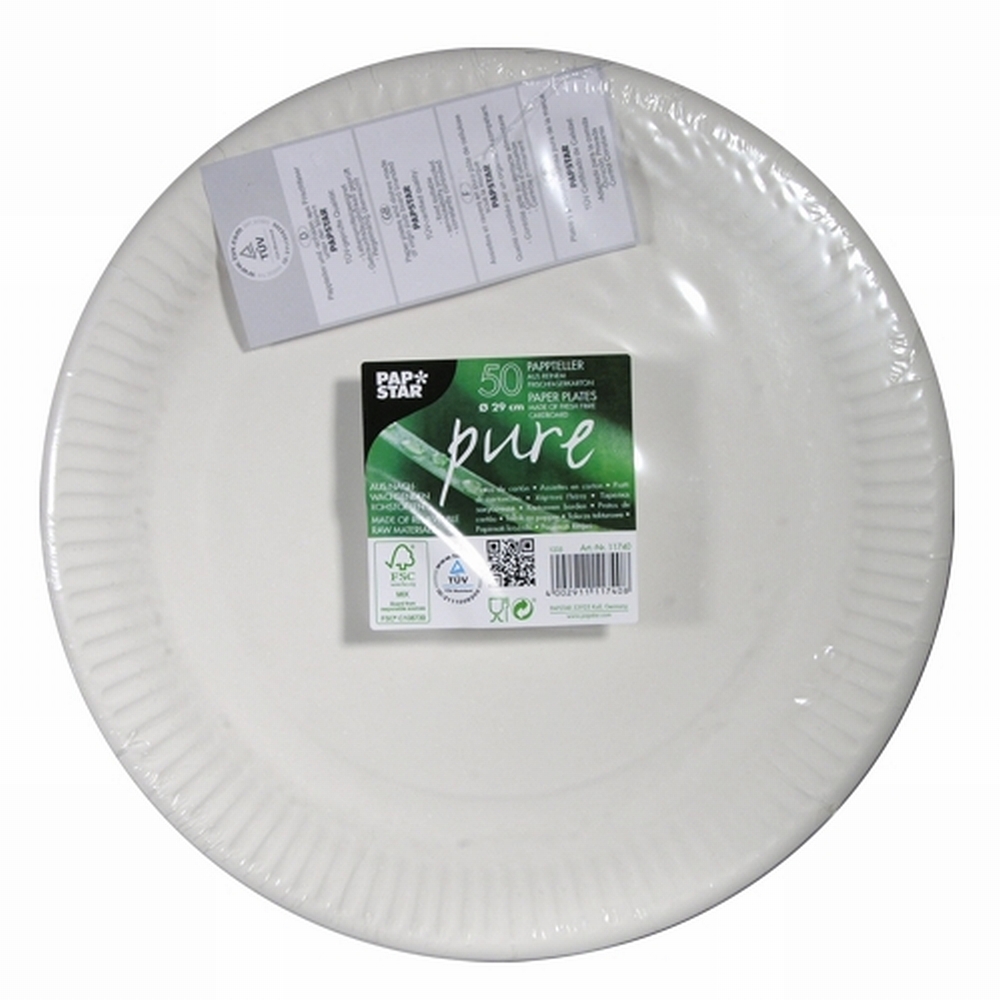 Tallrik papper flat pure