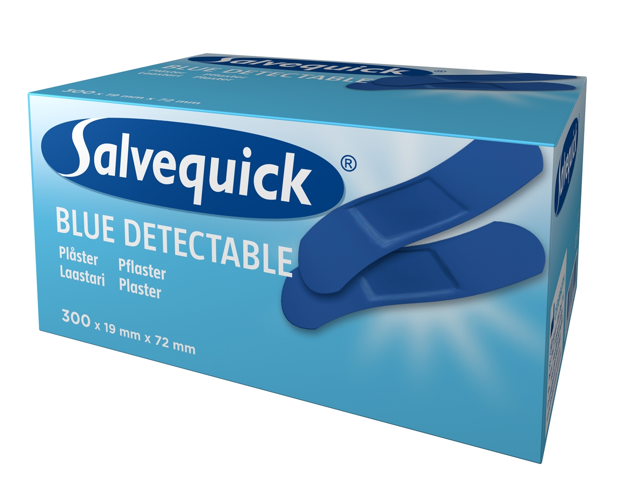 Plåster plast Blue Detectable, 72x19mm indiv pack
