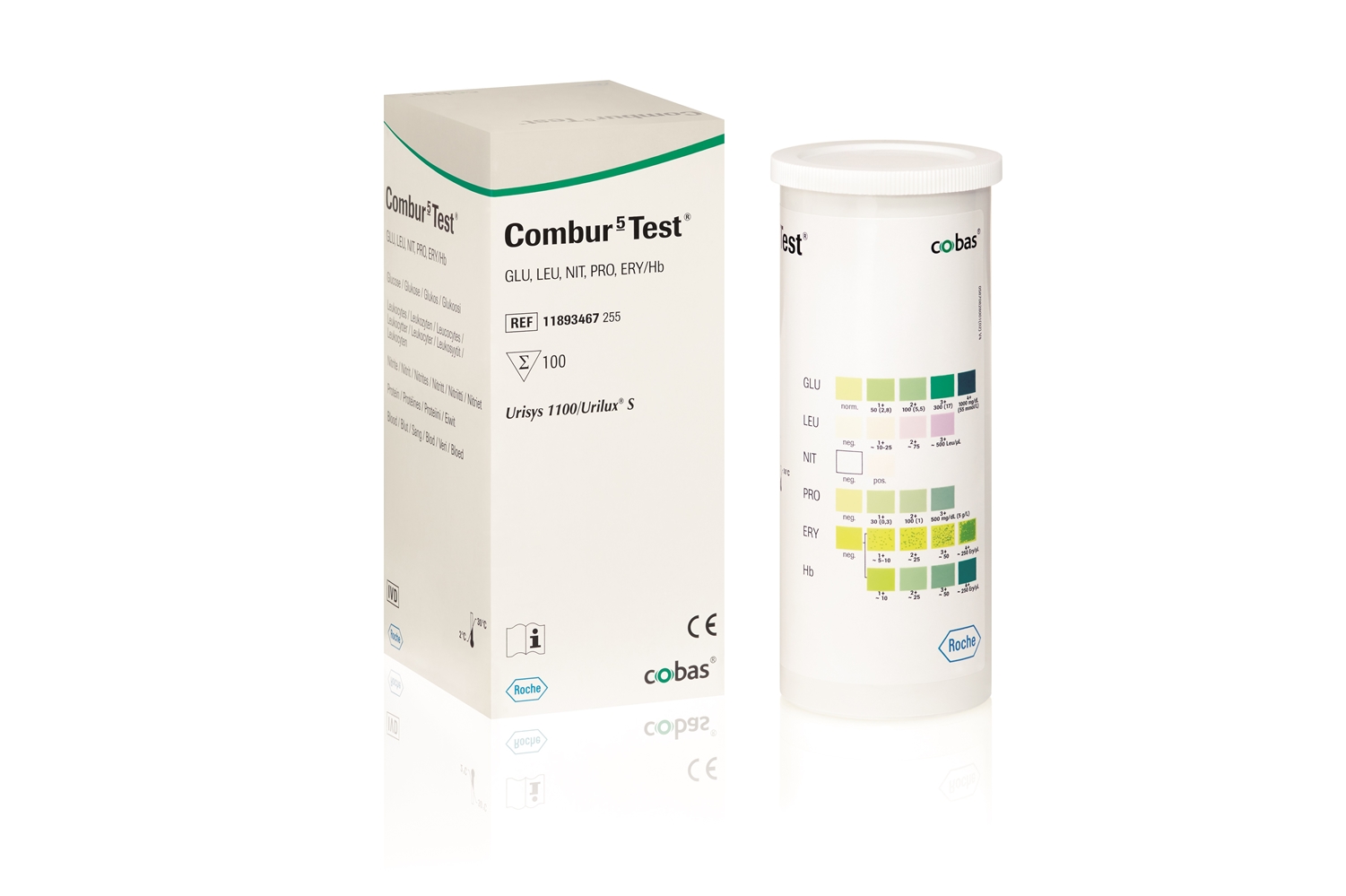 Urinsticka Combur-5 Test  - glu pro ery/hB nit leu - 100 st