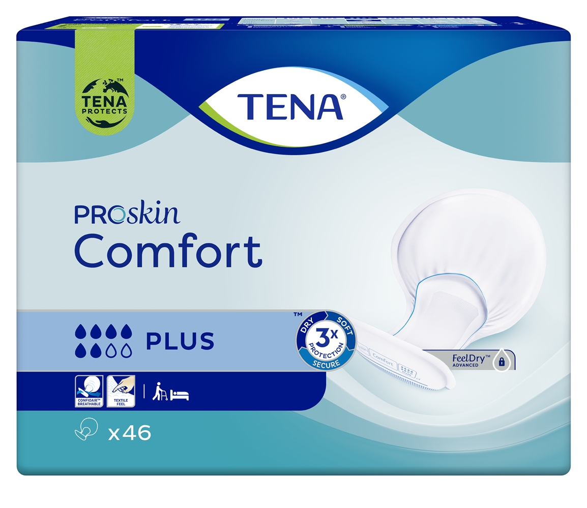 Inkontinensskydd för fixering i byxa - TENA Comfort Plus andningsb - 92 st