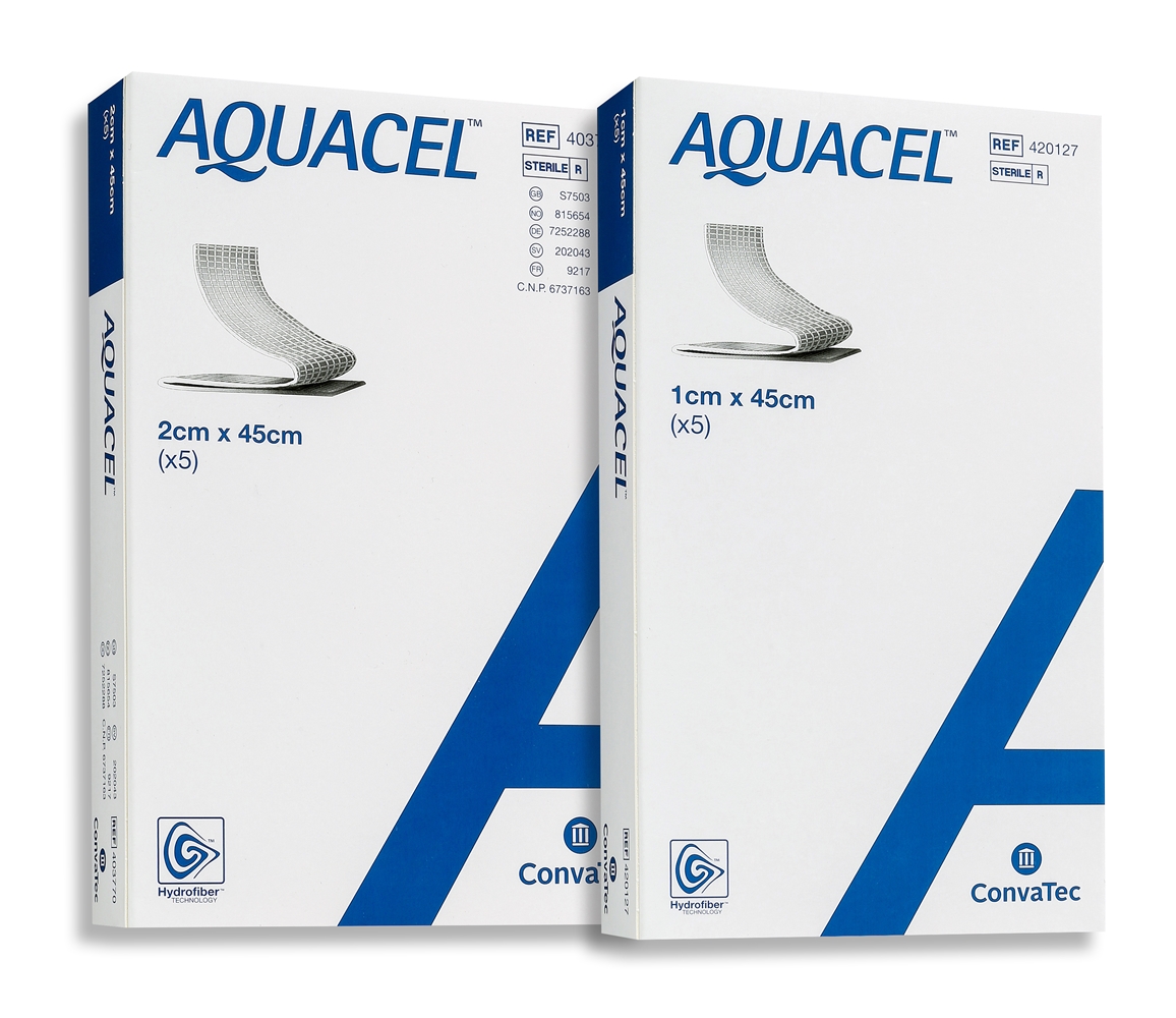 Gelbildande förband Aquacel Extra - 2x45cm tamponad - 5 st/förp.