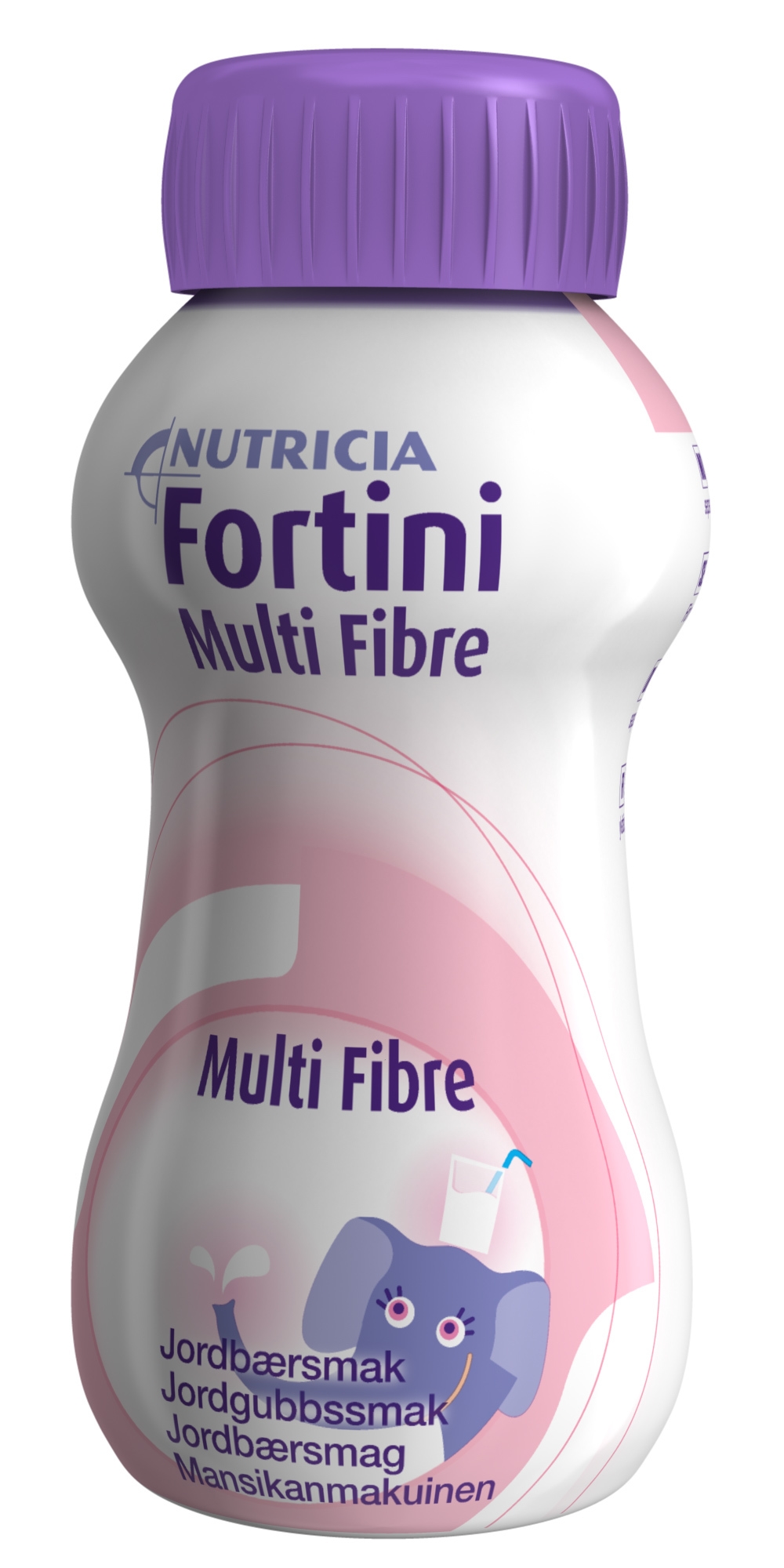 Fortini Multi Fibre - 4x200ml jordgubb - 4 st