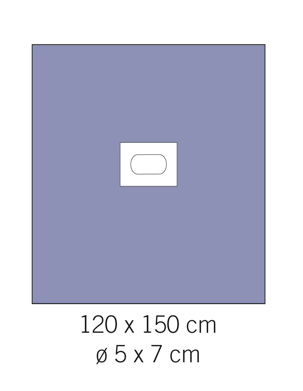 Hållakan häftande evercare - 120x150cm hål 5x7cm - 80 st