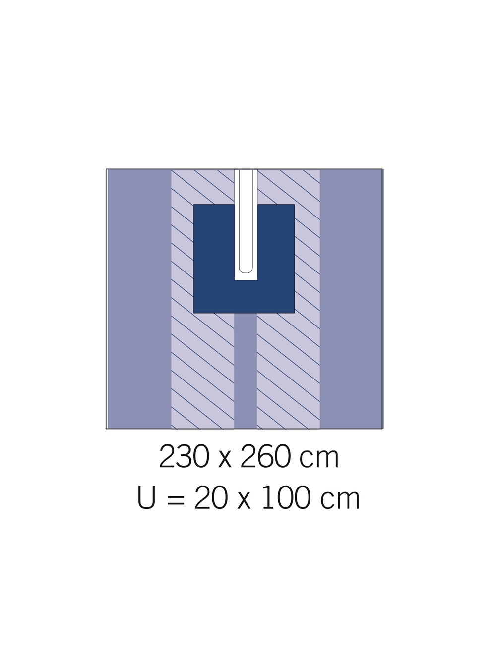 OP lakan slits evercare - 230x260cm slits 20x100cm - 16 st