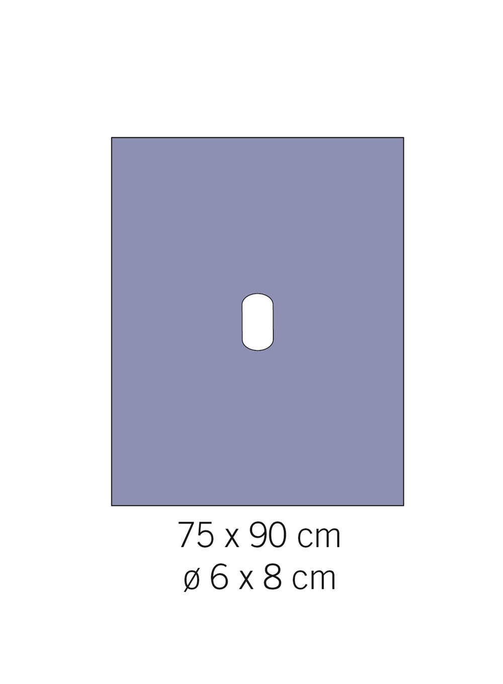 Hålduk evercare - 75x90cm hål 6x8cm - 100 st
