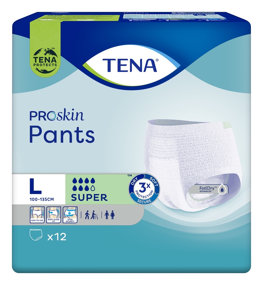 Inkontinensskydd allt-i-ett byxa - TENA Pants Super L - 48 st