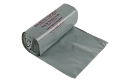 Sanitetspåse LLD-plast grå med tryck