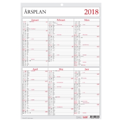 Väggkalenderblad Årsplan 2022