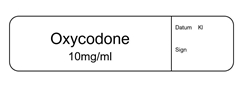 Sprutetikett Oxycodone 10mg/ml