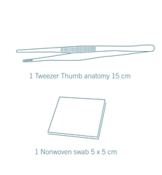 Pincett anatomisk engångs