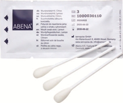 Muntork/Munsvabb Abena, vit pinne bomullstopp lemon - 1