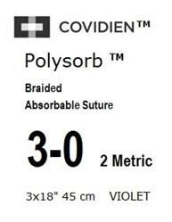 Sutur R Polysorb 3-0FKL multif