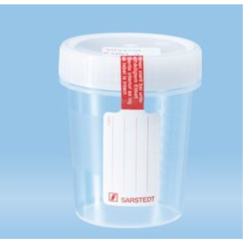 Burk plast med skruvlock - 100ml PP transparent steril - 5 st