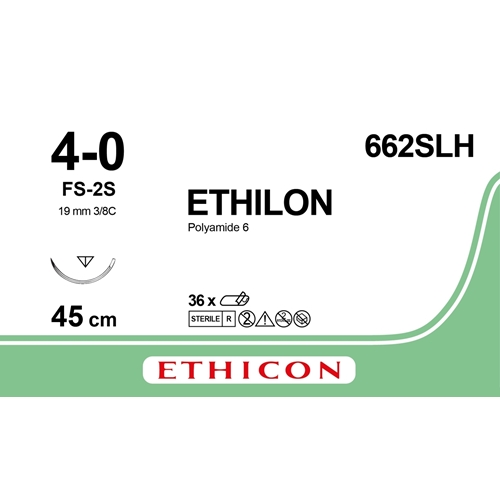 Sutor Ethilon 4-0 662SLH - 45cm stl S FS-2S - 36 st