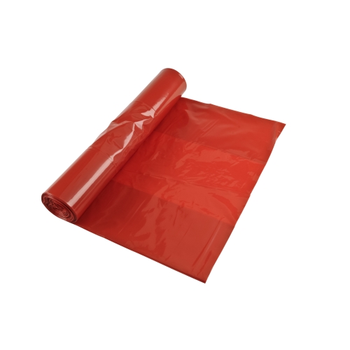 Sopsäck LD plast polyPRIMA optisk - 70L 600x900mm 45my röd rle25st - 25 st