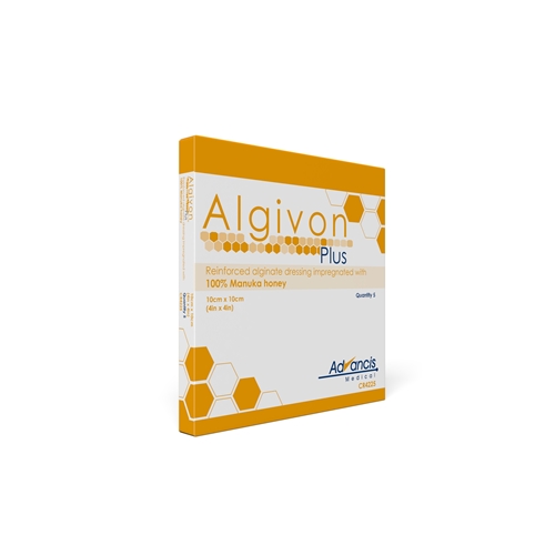 Alginatförband honung Algivon Plus - 10x10cm - 5 st