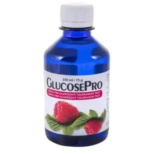 Glukosbelastningsdryck GlucosePro - Hallon utan färgämne 250mL/75g - 12 st