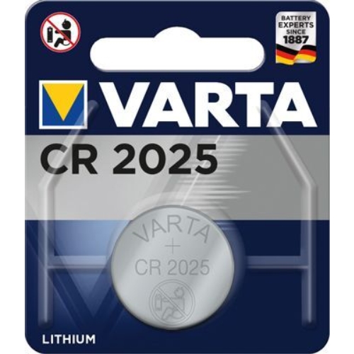 Batteri Lithium 3V CR2025 - Varta CR2025;Ø20x2,5mm