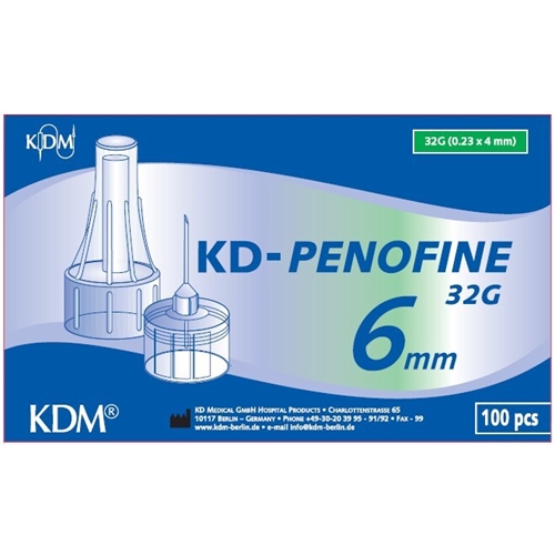 Pennkanyl KD-Penofine - 32G (0.23 x 6 mm) Ljusblå - 100 st