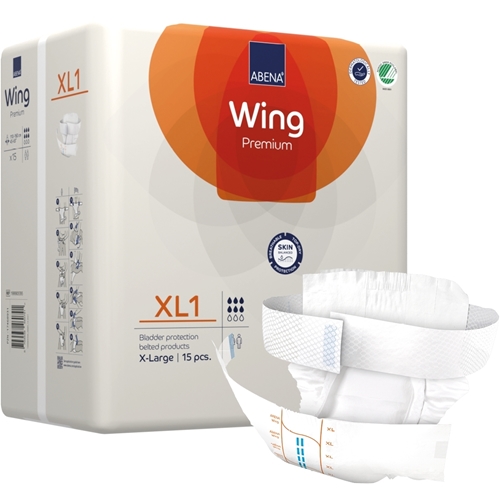 Inkontinensskydd allt-i-ett med bälte - ABENA Wing Premium XL1   - 60 st