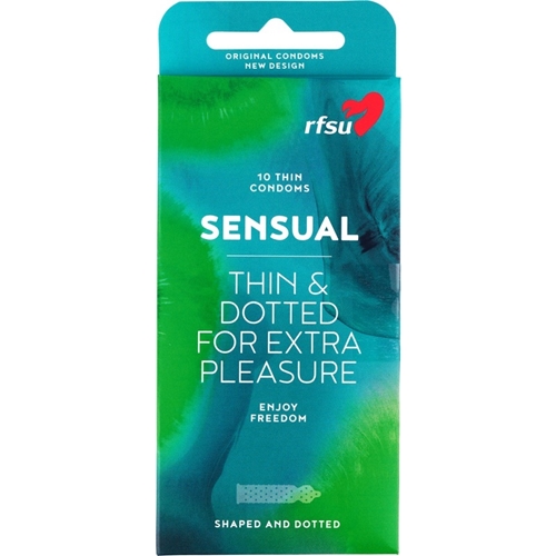 Kondom Sensual knottrig - L185xB53x0,06mm 12x10-p - 120 st