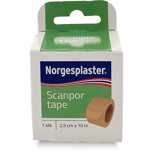 Häfta papper Scanpor - 2,5cmx10m beige st-pack - 10 st