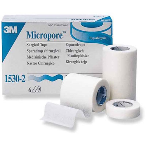 Häfta papper Micropore vit - 5cmx9,1m - 6 st/förp.