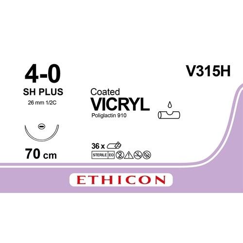 Sutur Vicryl 4-0 V315H - 70cm nål SH - 36 st