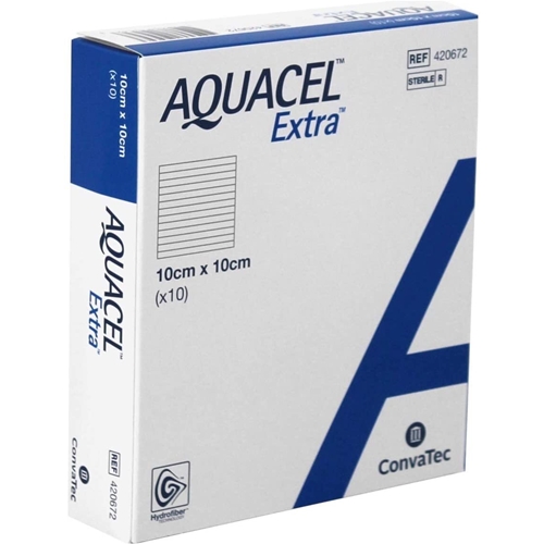 Gelbildande förband Aquacel Extra - 10x10cm - 10 st/förp.