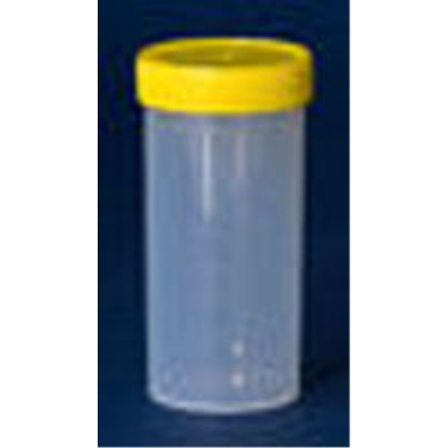 Burk plast med skruvlock - 500ml PP graderad steril - 120 st