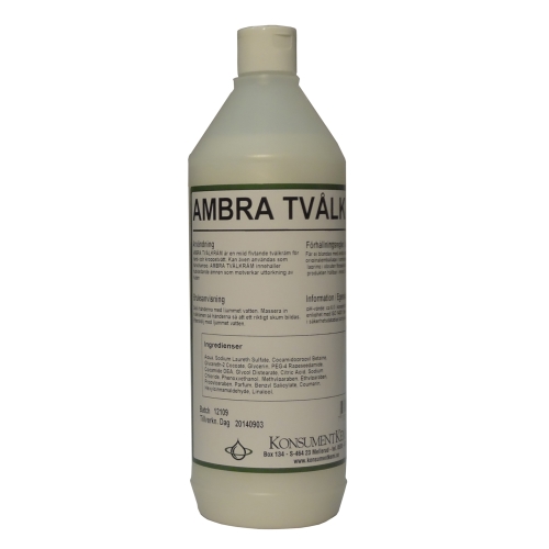 Tvål flytande för hand- och kroppstvätt Ambra - 1000ml parfymerad