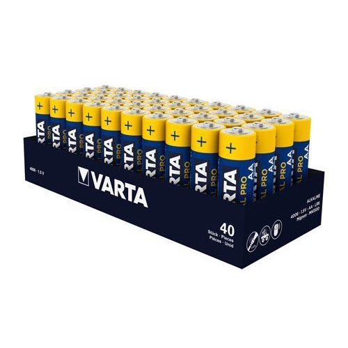 Batteri alkaliskt 1,5V LR6/AA - Varta - 40 st