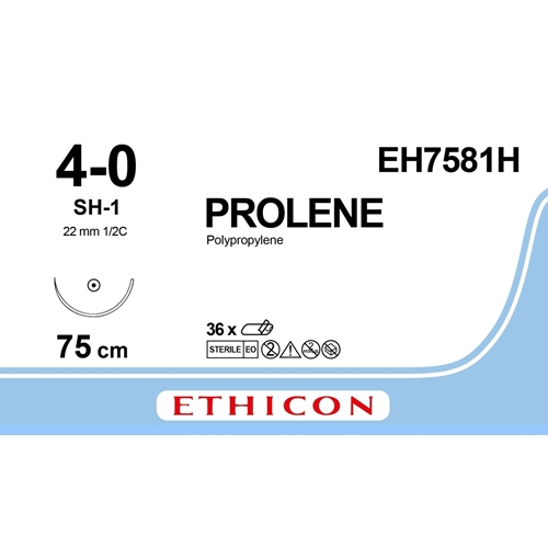 Sutur Prolene 4-0 EH7581H - 75cm nål SH-1 - 36 st