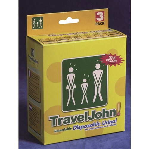 Urinpåse ej tömbar TravelJohn - 0,8L kan stängas Anv t fylld - 3 st