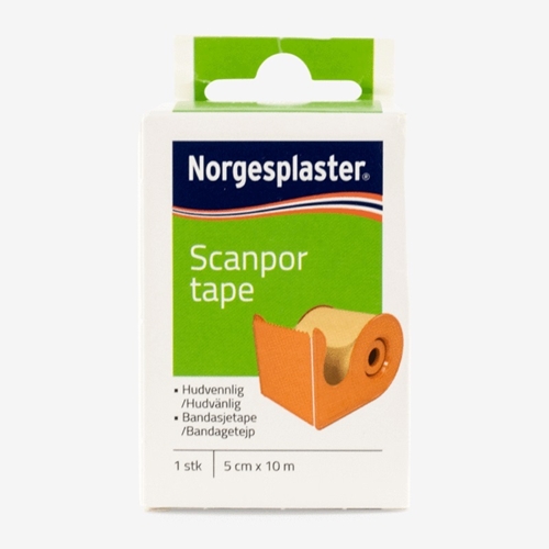 Häfta papper Scanpor beige - 5cmx10m hållare st-pack - 3 st/förp.