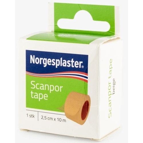 Häfta papper Scanpor beige - 2,5cmx10m st-pack - 10 st/förp.